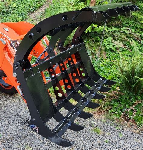 mini excavator grapple rake|wicked 55 root rake grapple.